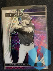 2021 Chronicles Titan Purple Building Blocks Prizm #16 Mike Trout Los Angeles Angels
